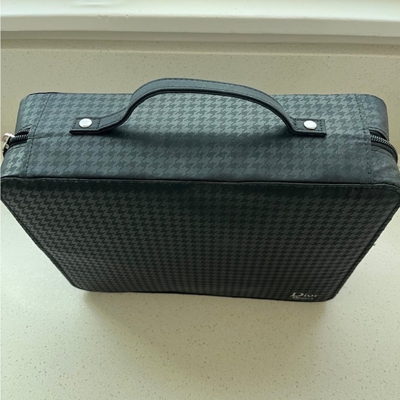 DIOR BEAUTY ORGANIZER COSMETICS CASE HOUNDSTOOTH TRAVEL BAG PURSE CHRISTIAN - Picture 3 of 9